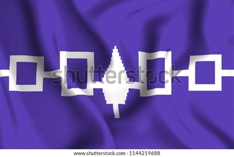 Iroquois Confederacy D Waving Flag Illustration Stock Illustration