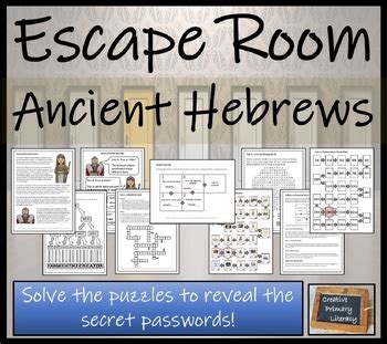 Ancient Hebrews Escape Room Activity By Creative Primary Literacy