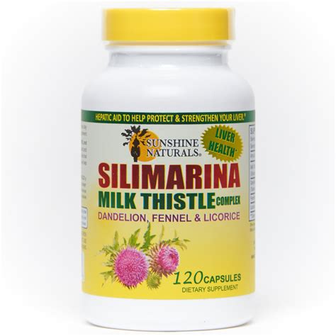 Sunshine Naturals Milk Thistle Complex Silimarina Dietary Supplement