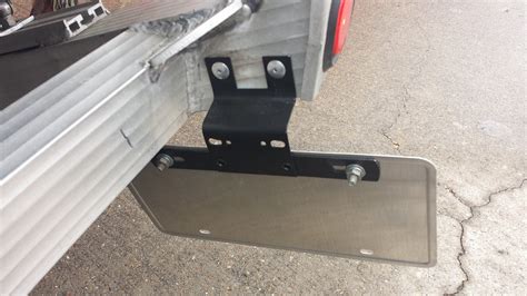 Trailer License Plate Mount Bracket Heavy Duty Zinc Steel Optronics