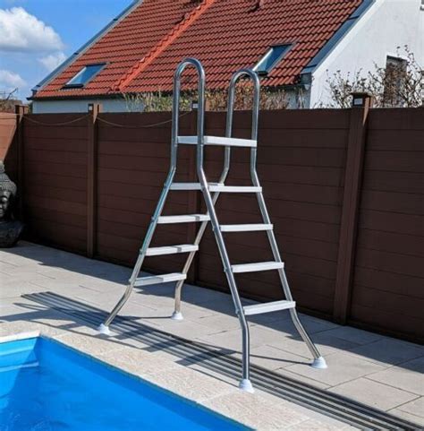 Poolleiter CARIBIC BIG XL Mit 4 Stufen Pool Leiter Edelstahl Schwimmbad