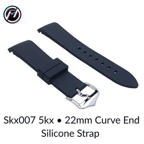 Skx Seiko Srpd Curved End Silicone Rubber Watch Strap Mm