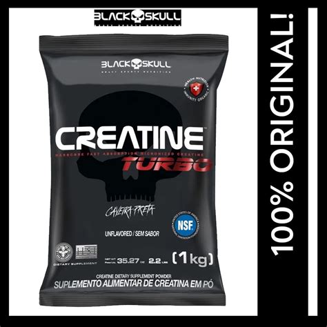 Creatina Black Skull Refil Turbo 1KG Sem Sabor Shopee Brasil