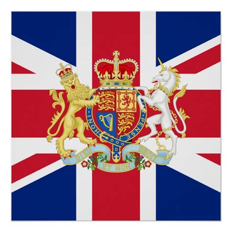 Diamond Jubilee Union Flag and Royal Crest Poster | Zazzle | Royal ...