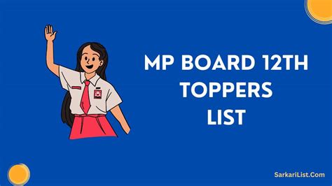 Mp Board 12th Toppers List 2024 Check Top 10 Toppers List