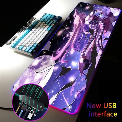 Honkai Impact Rgb Mouse Pad Typec Interface Multi Interface Four Usb