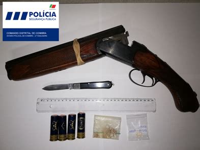 PSP de Coimbra detém homem por posse de arma proibida e tráfico de