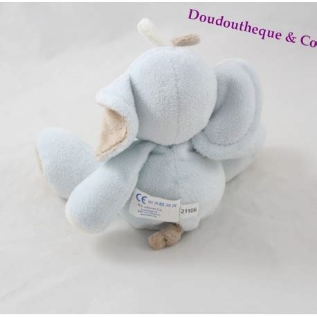 Petite Peluche L Phant Nattou Rigolos Grelot Bleu Marron Cm S