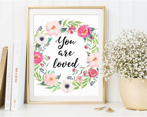 You Are Loved Wall Art You Are Loved Printable You Are Loved Etsy