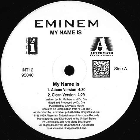 Eminem - My Name Is (1999, Vinyl) | Discogs