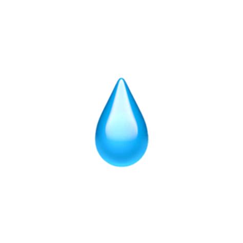 Water Emoji Blue Element Ocean Graphic Refreshing Drop Fluid