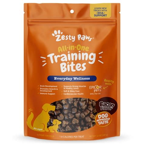 Zesty Paws All In One Training Bites For Dogs Bacon 8 Oz Vitacost