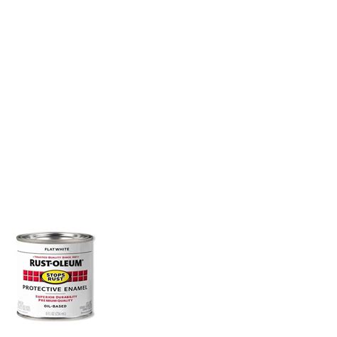 Rust Oleum Stops Rust 8 Oz Low VOC Protective Enamel Flat White