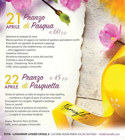 Men Pasqua Ristorante Per Pasquetta Mamafl