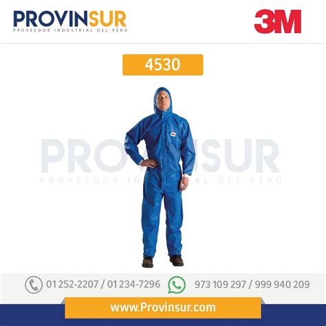 Overol Descartable 4530 Azul 3M Provinsur SAC