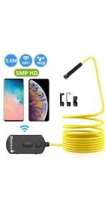 Bluefire Mp Hd Wifi Borescope P Semi Rigid Wireless Endoscope