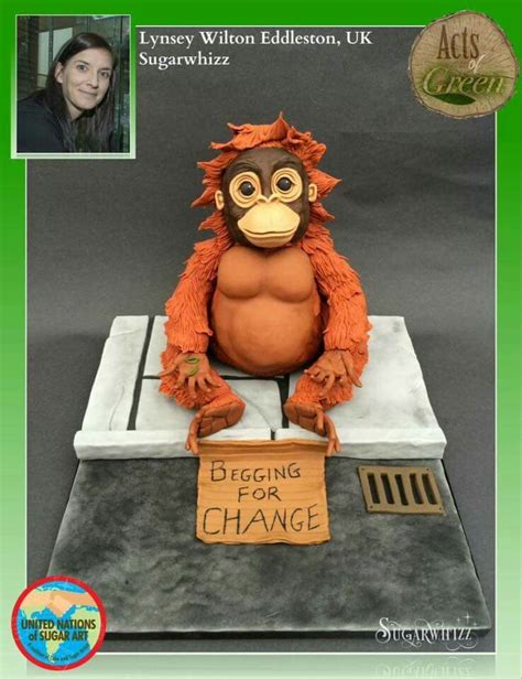 A Stuffed Monkey Sitting On Top Of A Box With A Sign That Says