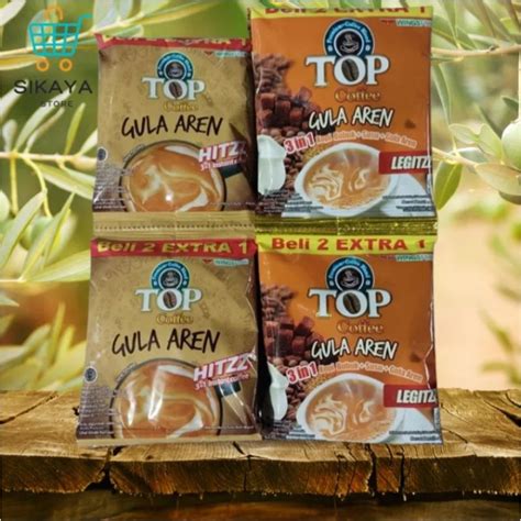 Jual Top Kopi Gula Aren Coffe Instan Renceng Isi Sachet Shopee