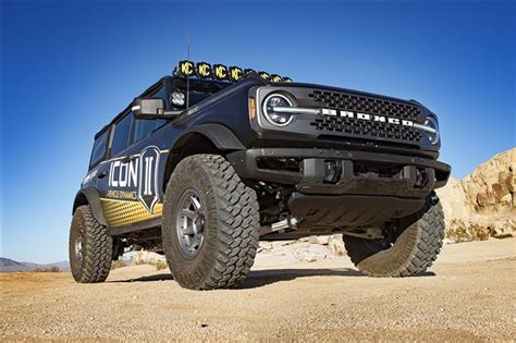 Icon 2021 2023 Bronco Sasquatch 2 3 Lift Stage 4 Suspension System Billet Uca Icon Vehicle