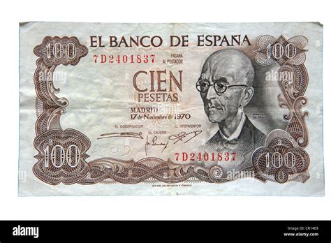 100 Pesetas Note Cut Out Stock Images Pictures Alamy