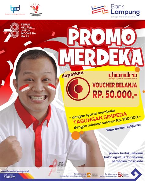 Promo Merdeka Buka Tabungan Simpeda Bank Lampung Dapat Voucher Belanja