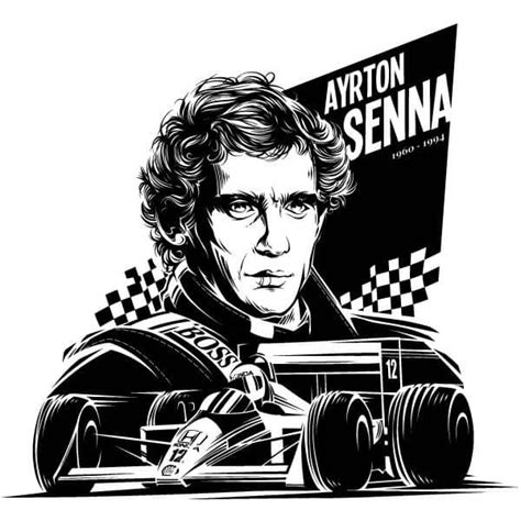 Autocollant Mural Ayrton Senna