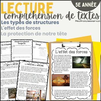 French Grade 5 Reading Comprehension 3 Lecture 5e Compréhension de