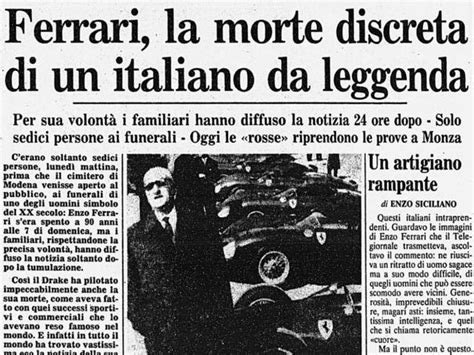 14 Agosto 1988 Muore Enzo Ferrari Fondatore Dellomonima E Celebre