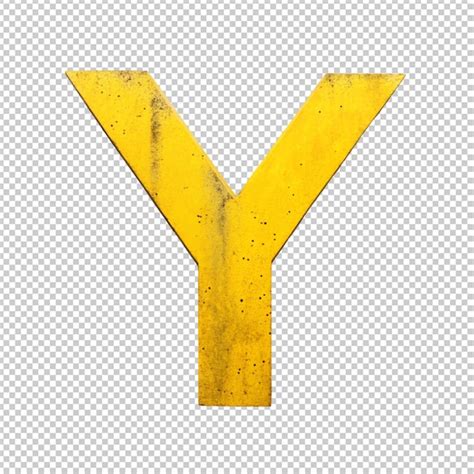 Premium Psd Golden Alphabet Y On Transparent Background