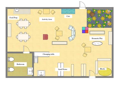 Pre K Classroom Layout Example Edrawmax Template