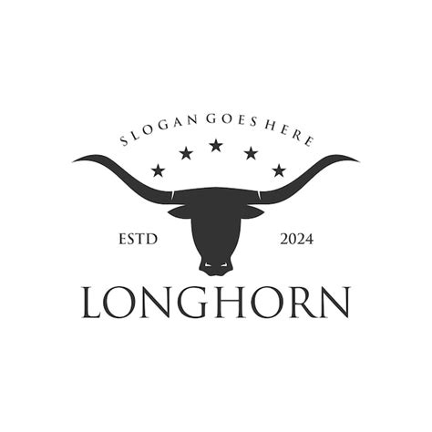 Premium Vector Texas Longhorn Logo Country Western Bull Cattle