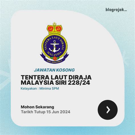 Jawatan Kosong Pengambilan Perajurit Muda TLDM Siri 228 24 Kelayakan