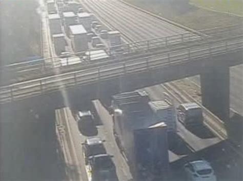 M6 Traffic Hell As Lanes Closed In Both Directions Air Ambulance Lands