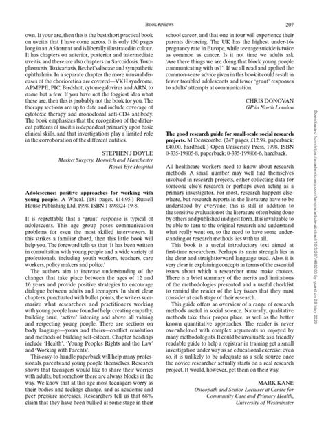The Good Research Guide For Small Scale Pdf Methodology Adolescence
