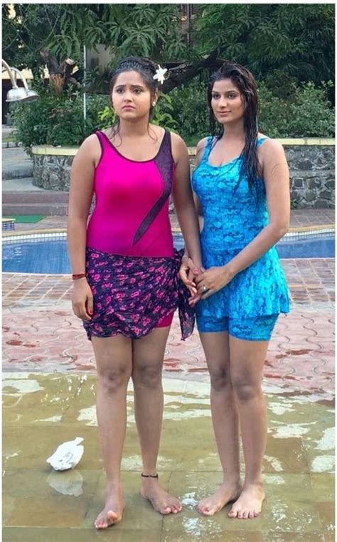 Bhojpuri Magic On Twitter Kajal Raghwani And Poonam Dubey In Hot Swim