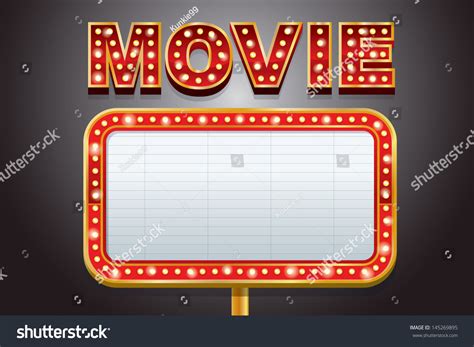 Movie Marquee Stock Vector 145269895 Shutterstock