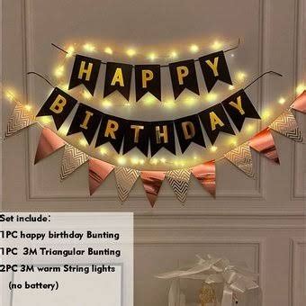 Jual Paket Set Dekorasi Birthday Party Banner Bunting Happy Birthday