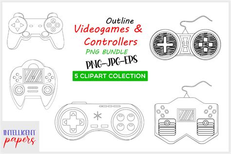 Videogames Controllers Outline Clipart Grafika Przez Intelligent