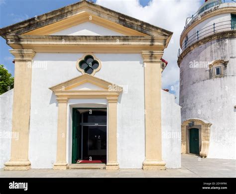 The Chapel And Lighthouse Inside Guia Fortress In Macau Stock Photo Alamy