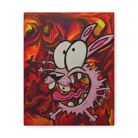 Canvas Courage The Cowardly Dog Etsy