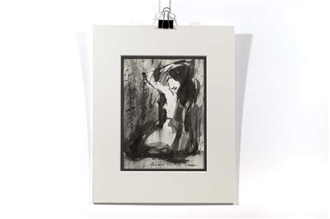 Ink Drawing Of A Nude Girl Female Figure Drawing Female Back Sketch