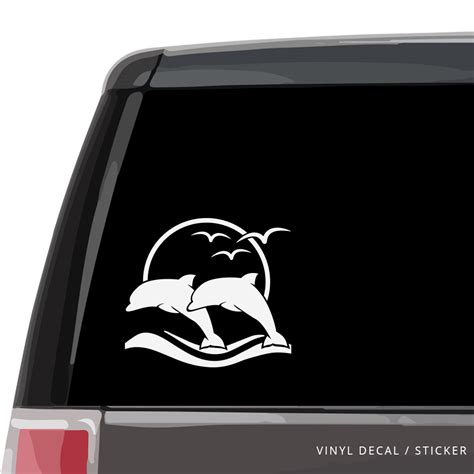 Dolphin Silhouette Car Window Decal Vinyl Sticker Custom Ts Etc