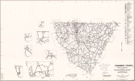 1980 Road Map of Cabarrus County, North Carolina