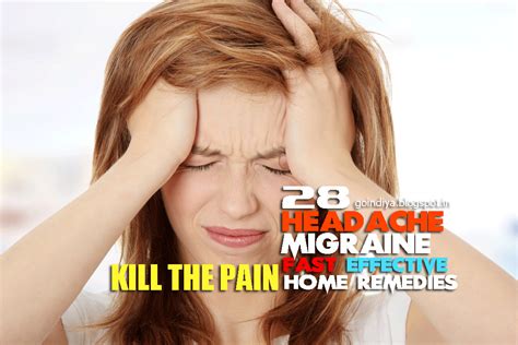 28 Quick Home Remedies For Headache Migraine Sinus Kill The Pain