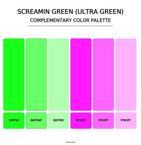 Screamin Green Ultra Green Color Palettes Colorxs