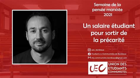 Salaire étudiant Aurélien Casta Semaine de la Pensée Marxiste YouTube