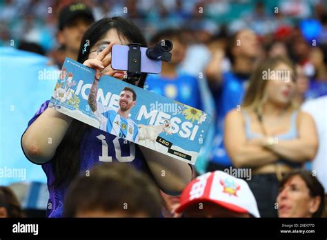 Argentinas Fans Jubeln Ihr Team Beim Copa America Usa Dem