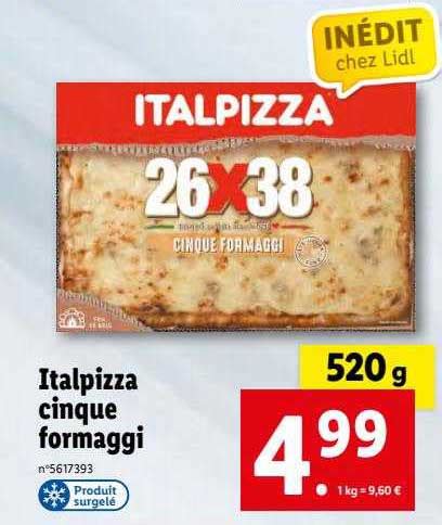 Promo Italpizza Cinque Formaggi Chez Lidl Icatalogue Fr