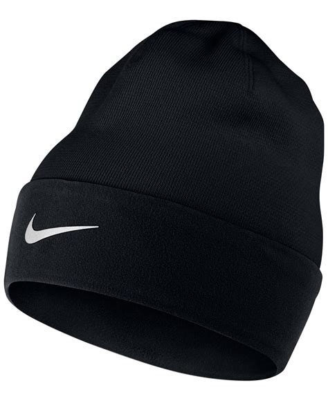 Nike Fleece Cuffed Dri Fit Run Beanie In Blackblack Black For Men Lyst