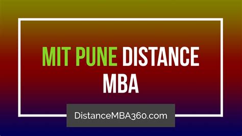 Mit Pune Distance Mba 2022 Mitsde Distance Learning Pgdba